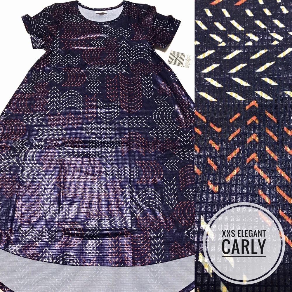 Xxs LuLaRoe elegant Carly dress! Metallic